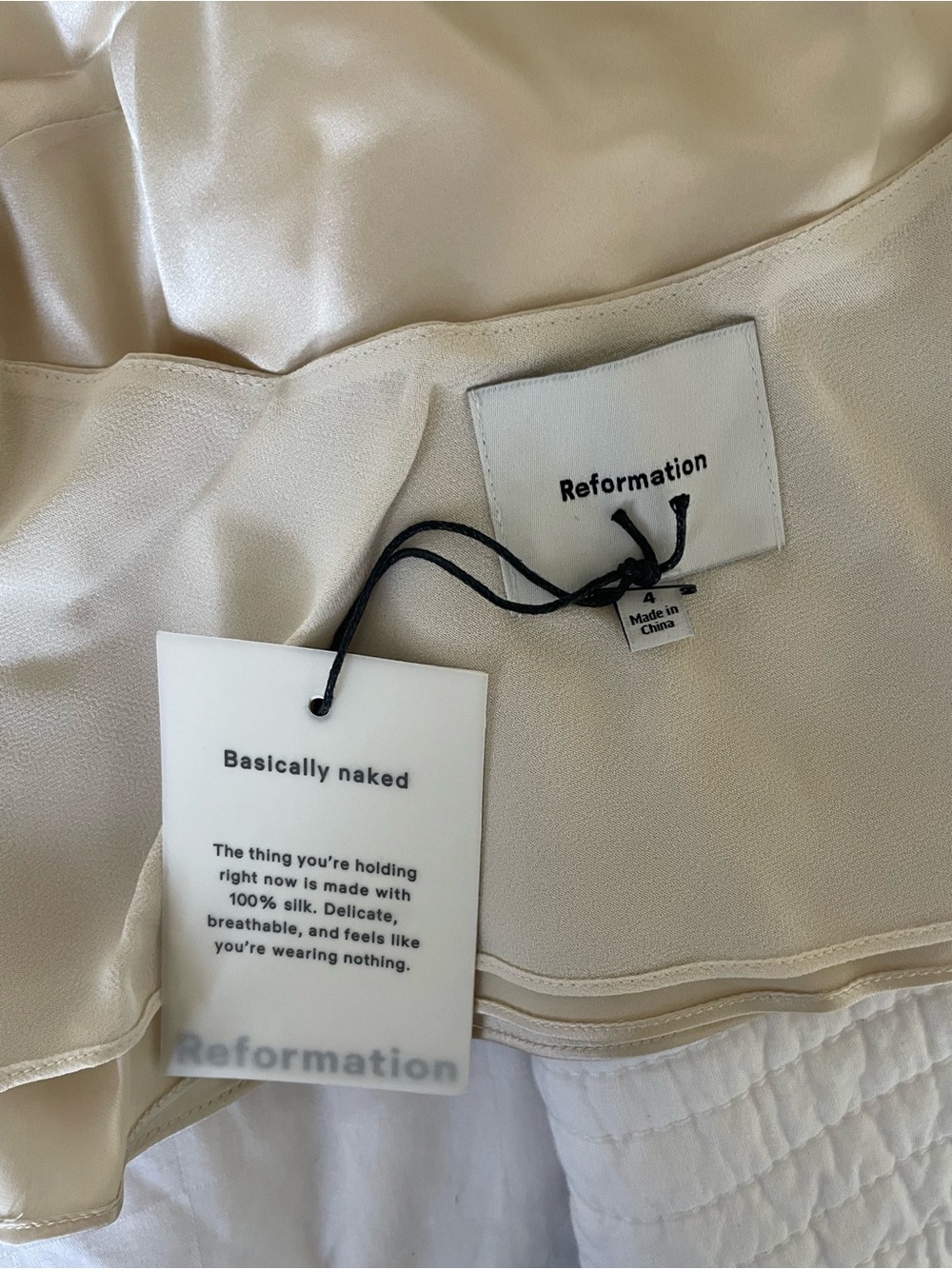 Reformation Sera Silk Two Piece Set – Almond – Size 4 – NWT – Price $450 - Picture 11 of 15